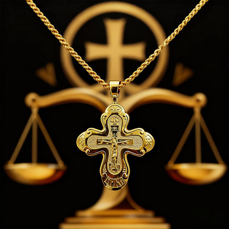 2026年新作 正教会の胸掛け十字架 正教会のイエスネックレ - Cross Pendant Necklace Gold のレビューと価格