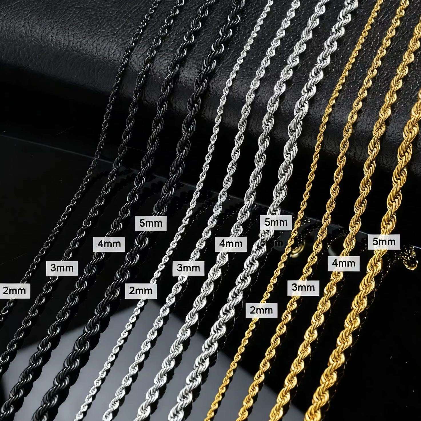 男性用の長いステンレス鋼のネックレス,ミニマリストのツイスト - Cuban Link Chain 12Mm のレビューと価格