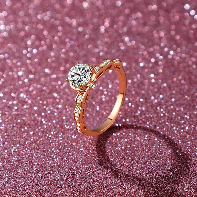 ホリデーギフト 四爪ブーケリング 1カラット 女性用 モアサ - Moissanite Engagement Ring 1 Carat のレビューと価格