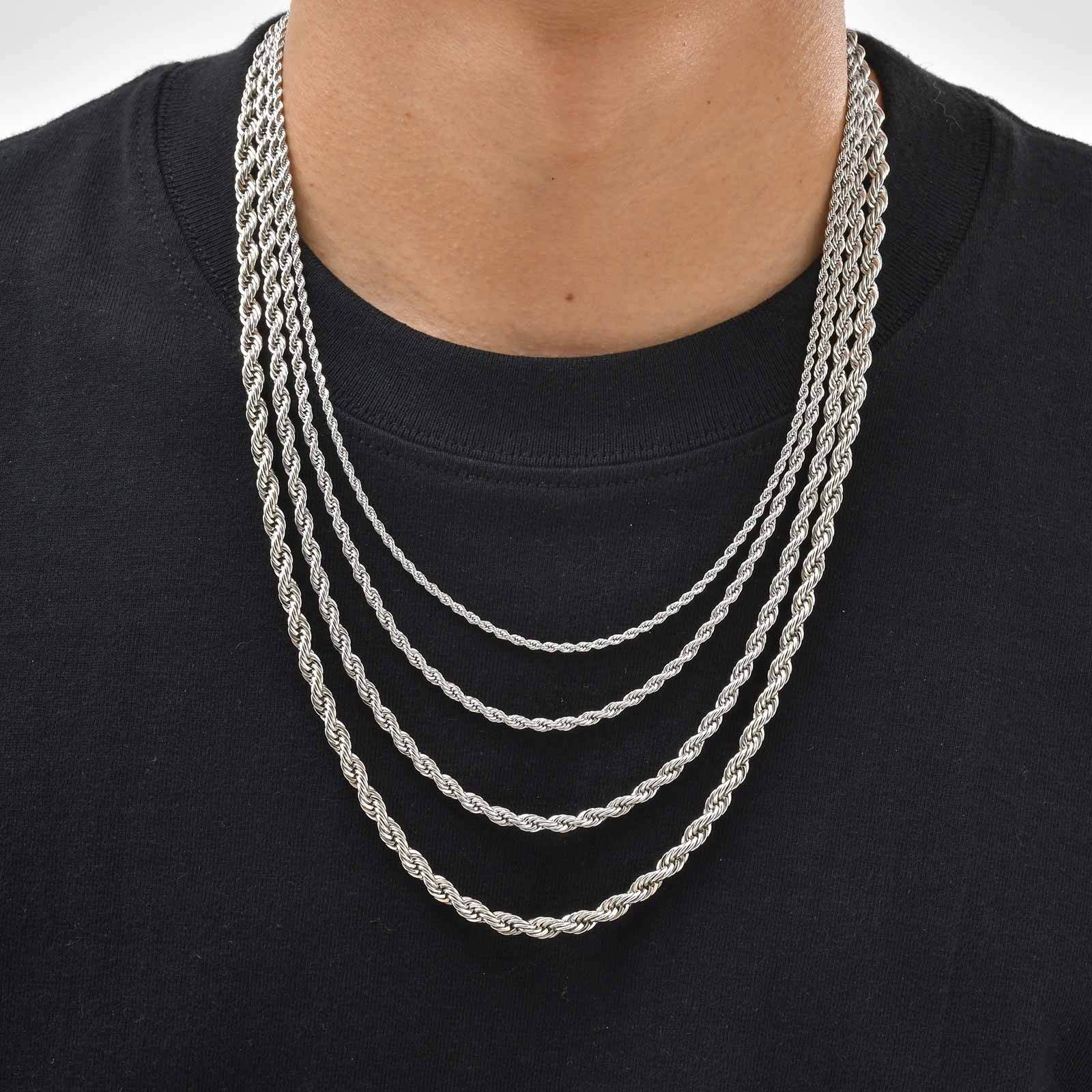 男性用の長いステンレス鋼のネックレス,ミニマリストのツイスト - Cuban Link Chain 12Mm のレビューと価格